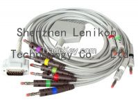 E4047 Nihon Konden 10leads  banana EKG Cable