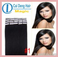 Human Hair Human Hair Extensions Tape Hair 4cm  Straight 120g