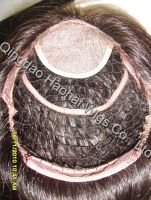 Top sale human hair fishnet wigs machine made