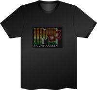 Sell 2011 animated el flashing t-shirt/sound activated t-shirt