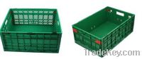Folding crate for supermarket