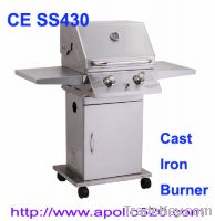 Sell Deluxe 2 Burner Gas BBQ with cast iron burner