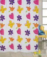 Sell butterfly PVC printed shower curtains