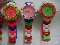 Sell newest colorful fashion plastic watch