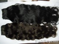 100% Human Hair Extension with Natural Wave Texture, Various Colors an