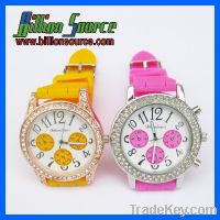 Sell silicone diamond watch