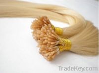 Sell 100% human hair extension/I tip hair extension