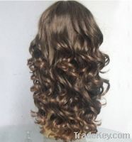 Sell lace wigs human hair remy curl