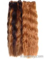 sell 100% human hair weft curly