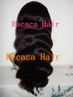 Natural Color  Wave Wholesale Virgin Brazilian Hair full lace wig