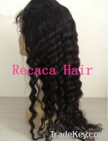 Deep wave Brazilian human hair full lace wig