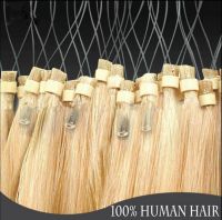 Sell loop hair extension 100% human remy hair extension
