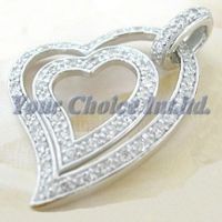 925 Silver Pendant Inlaid With CZ--BOIC0099