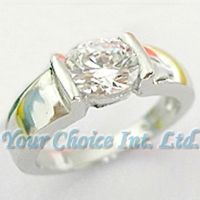 Sterling 925 silver ring with CZ--BRIC0025