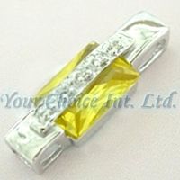 Sterling silver pendant with crystal imitation--BOIC0051