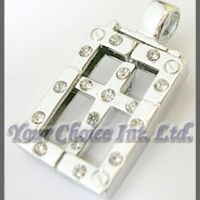 Sterling silver pendant with CZ--BOIC0041