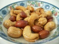 Honey taste Cashew nuts and peanuts mixed