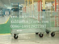 Foldable Stacking Wire Mesh Roll Container , Wire roll container, wire