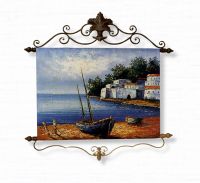 Sell oil painting with metal frame