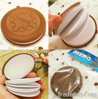 Round Memo Pad with Simulated cookie Covers