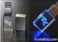 Sell  crystal usb drive , LED usb disk with custom logo