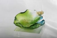 Sell Liuli Crystal lotus dish/plate