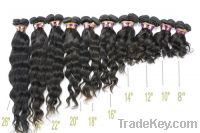 Sell Brazilian remy hair, natural color, straight/body/deep wave, 100g/pc