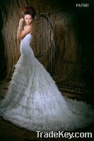 Best seller organza beaded wedding dress PA7-581