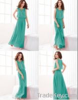 Sell 2012  New Women Bohenmia Pleated  Chiffon Maxi long dress