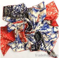 Sell 100% heavy silk scarves digital print-out 100% silk scarf df9001