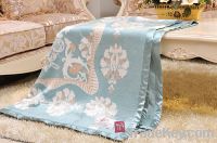 Sell 100% pure bamboo fiber blankets size 180-210 jacquard weave