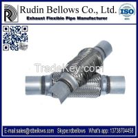 Exhaust pipe with Nipples(bellows+out braid+/{inner braid or interlock }+nipples