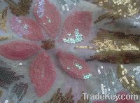 Sell mesh spangle embroidered design for garment