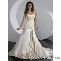 Sell  high-quality satin wedding dress