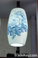 Painted Ceramic Bedside Lamp, Night Lighting