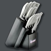 Long lasting sharpness stainless steel knife block set
