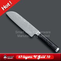 Great quality and new fashion micarta handle santoku knife