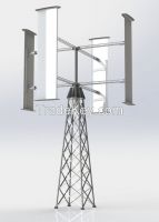 SAWT 60kw vertical axis wind turbine