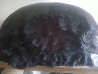 Cowhide suede split leather in black color