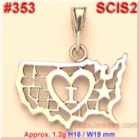 Sell   925 SILVER CHARM I LOVE AMERICA JEWELRY TOOLS # 353 S