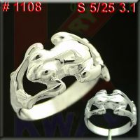 925 Sterling Silver FROG Ring # 1108 RS