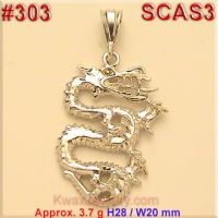 925 SILVER CHARM DRAGON JEWELRY TOOLS GOLD # 303 S