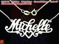 Silver Name MICHELLE Pendant Necklace Charm CHAIN 2707