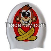 Water-Proof Silicone Swimming Cap With Custmoized Logo Printed