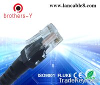 Sell black jecket lan cable 24 awg patch cord