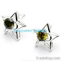Sell sterling silver stud earring with CZ