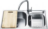 Sell stainless steel double bowl kitchen sink