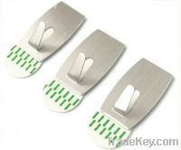 Stainless steel adhesive removable hooks