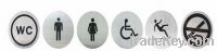 Adhesive stainless steel door plate, metal door sign