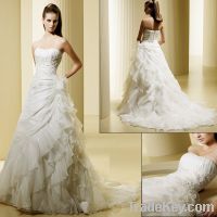 Sell strapless embroidery wedding dress